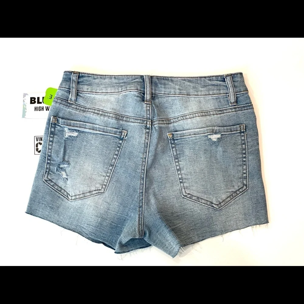 Blue Spice High Waist Vintage Authentic Inspired Stretch Cut Off Jean Shorts SZ3